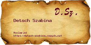 Detsch Szabina névjegykártya